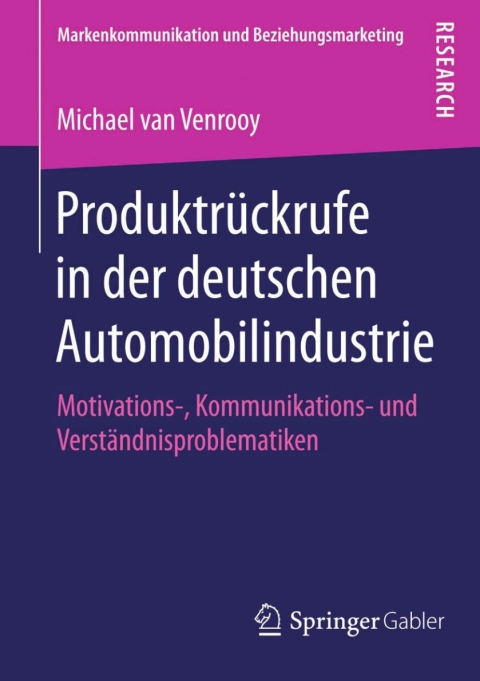 Cover image for book Produktrückrufe in der deutschen Automobilindustrie