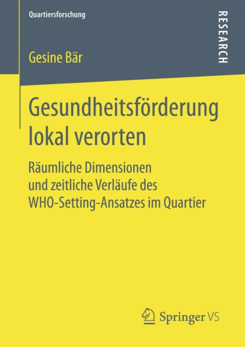 Cover image for book Gesundheitsförderung lokal verorten