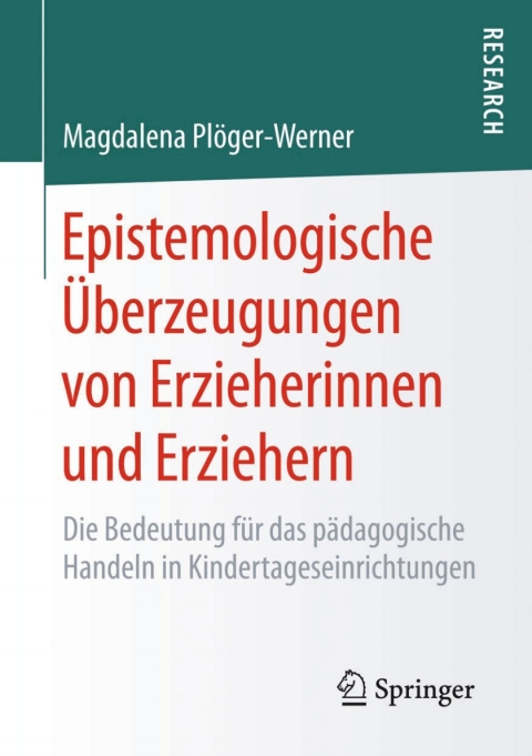 Cover image for book Epistemologische Überzeugungen von Erzieherinnen und Erziehern
