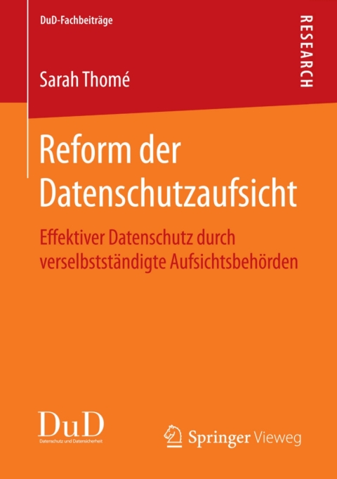 Cover image for book Reform der Datenschutzaufsicht