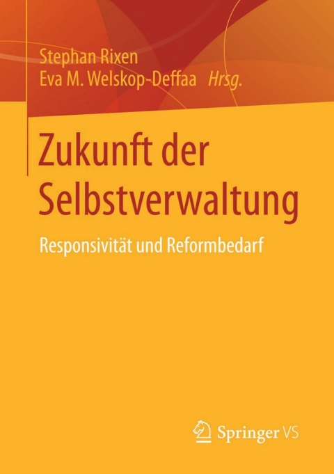 Cover image for book Zukunft der Selbstverwaltung