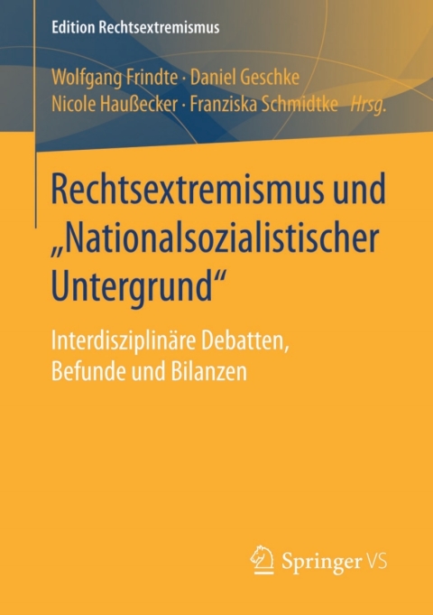 Cover image for book Rechtsextremismus und „Nationalsozialistischer Untergrund“