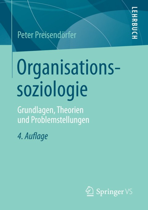 Cover image for book Organisationssoziologie