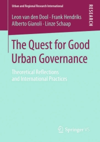 Cover image: The Quest for Good Urban Governance 9783658100780