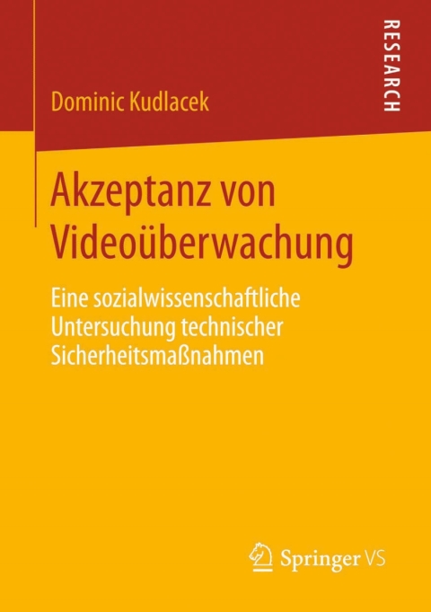Cover image for book Akzeptanz von Videoüberwachung