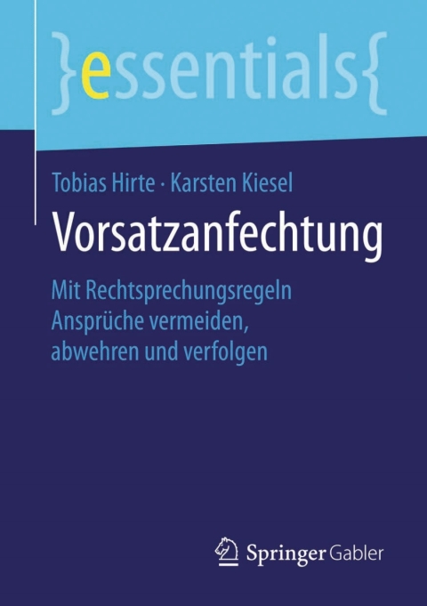 Cover image for book Vorsatzanfechtung