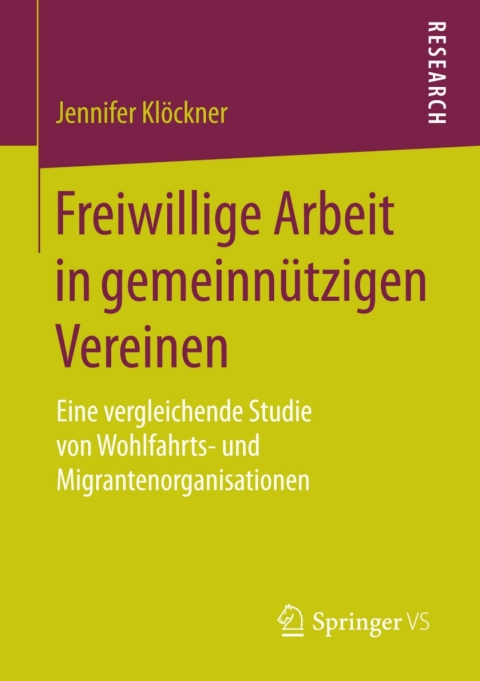 Cover image for book Freiwillige Arbeit in gemeinnützigen Vereinen