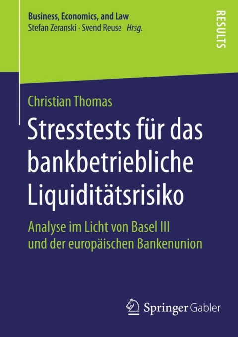 Cover image for book Stresstests für das bankbetriebliche Liquiditätsrisiko