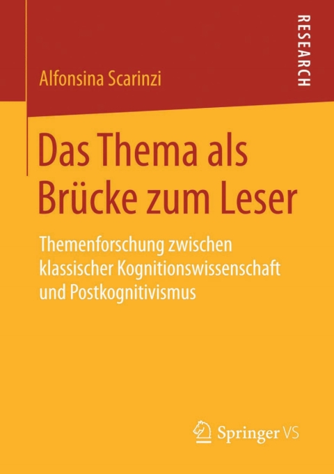 Cover image for book Das Thema als Brücke zum Leser