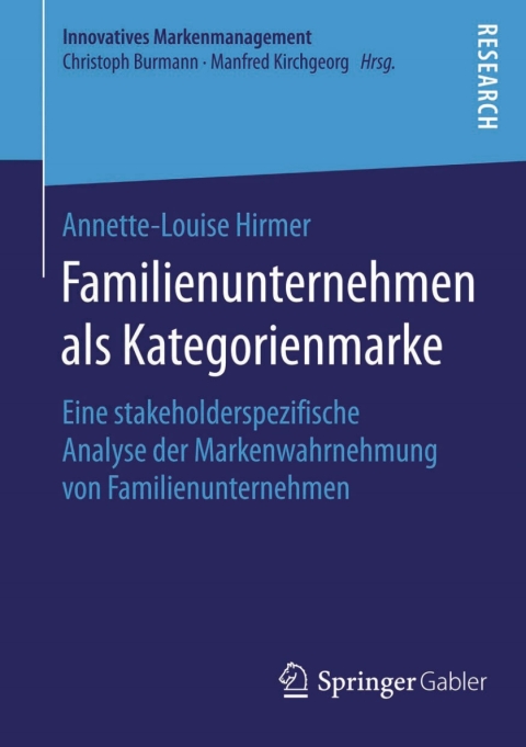 Cover image for book Familienunternehmen als Kategorienmarke