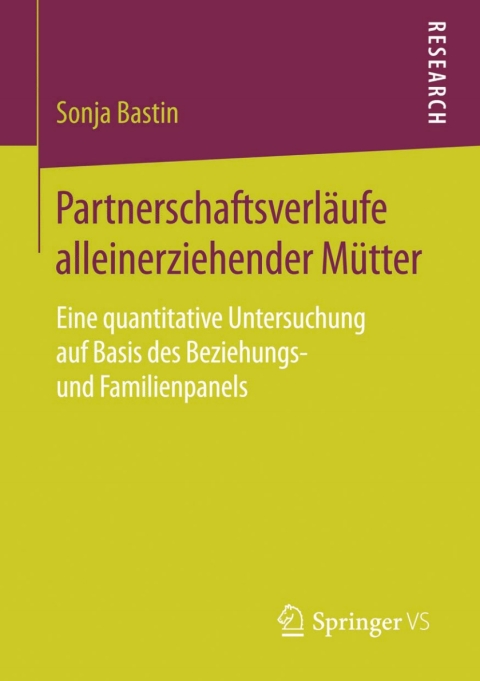 Cover image for book Partnerschaftsverläufe alleinerziehender Mütter