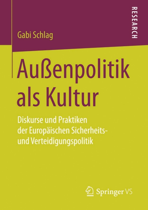 Cover image for book Außenpolitik als Kultur