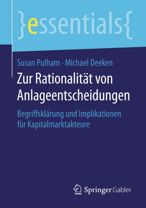 Cover image for book Zur Rationalität von Anlageentscheidungen