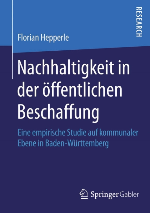 Cover image for book Nachhaltigkeit in der öffentlichen Beschaffung