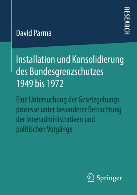Cover image for book Installation und Konsolidierung des Bundesgrenzschutzes 1949 bis 1972