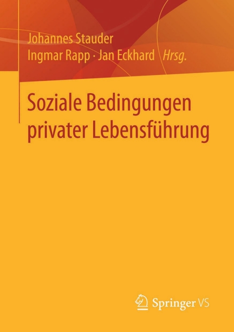 Cover image for book Soziale Bedingungen privater Lebensführung
