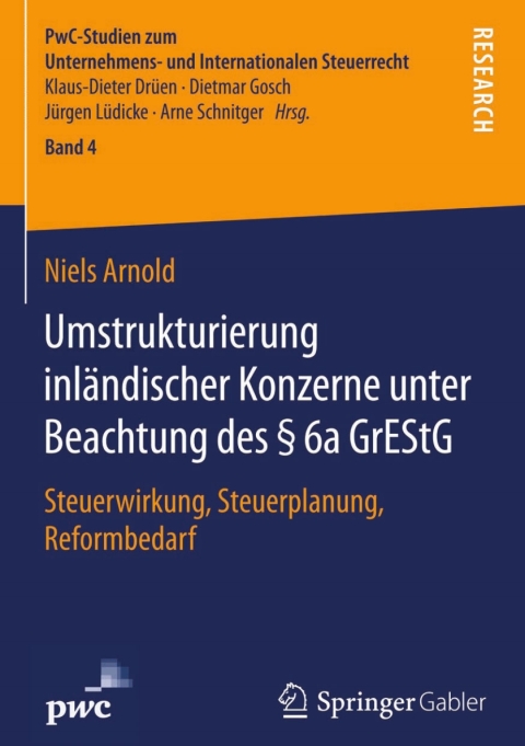 Cover image for book Umstrukturierung inländischer Konzerne unter Beachtung des § 6a GrEStG