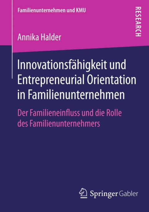 Cover image for book Innovationsfähigkeit und Entrepreneurial Orientation in Familienunternehmen