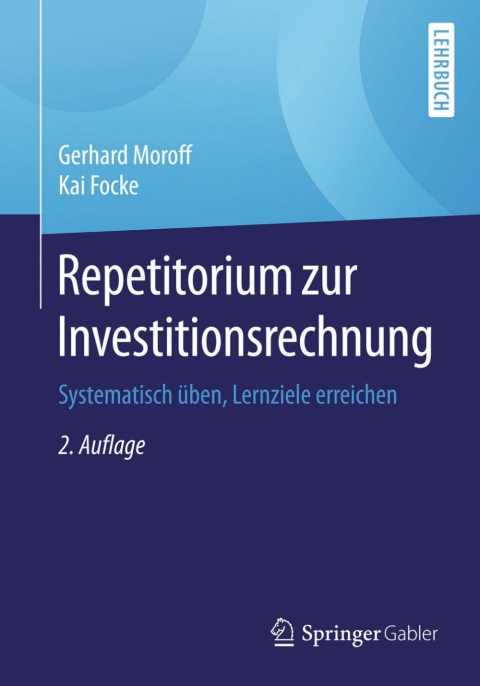 Cover image for book Repetitorium zur Investitionsrechnung