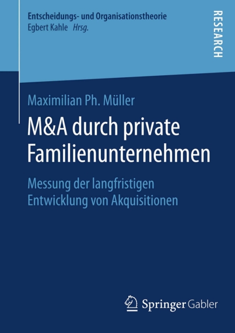 Cover image for book M&A durch private Familienunternehmen