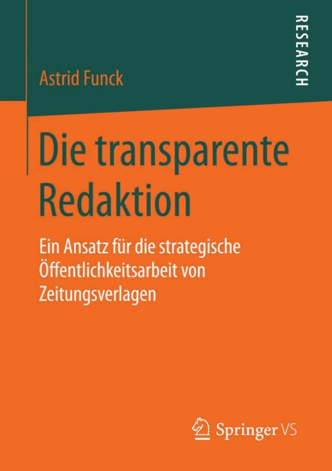 Cover image for book Die transparente Redaktion