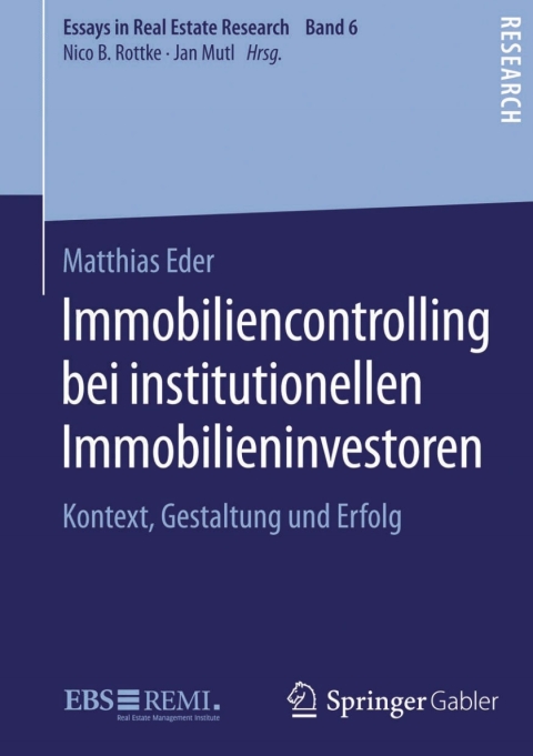 Cover image for book Immobiliencontrolling bei institutionellen Immobilieninvestoren