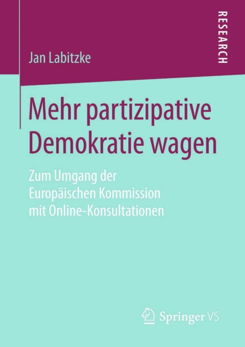 Cover image for book Mehr partizipative Demokratie wagen
