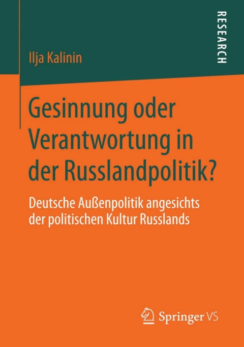 Cover image for book Gesinnung oder Verantwortung in der Russlandpolitik?