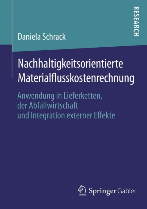 Cover image for book Nachhaltigkeitsorientierte Materialflusskostenrechnung
