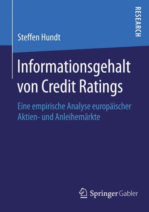 Cover image for book Informationsgehalt von Credit Ratings