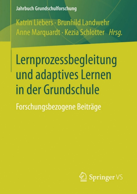 Cover image for book Lernprozessbegleitung und adaptives Lernen in der Grundschule