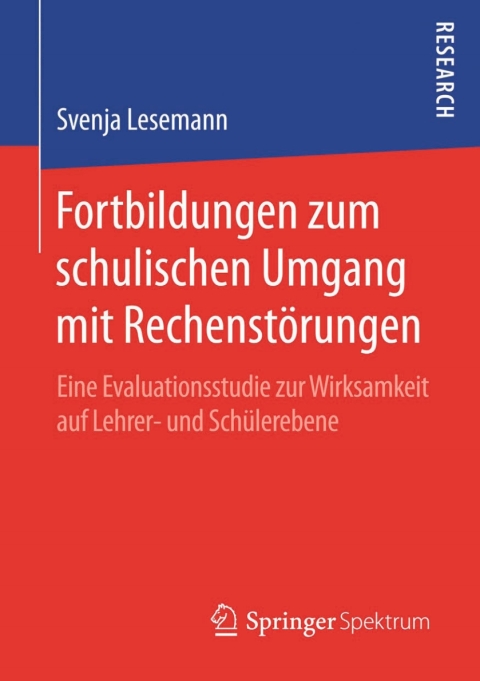 Cover image for book Fortbildungen zum schulischen Umgang mit Rechenstörungen