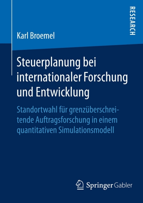 Cover image for book Steuerplanung bei internationaler Forschung und Entwicklung