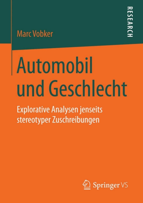 Cover image for book Automobil und Geschlecht