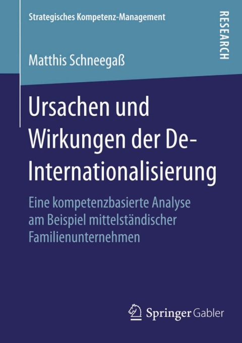 Cover image for book Ursachen und Wirkungen der De-Internationalisierung