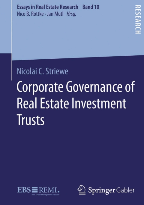 Cover image for book Corporate Governance of Real Estate Investment Trusts