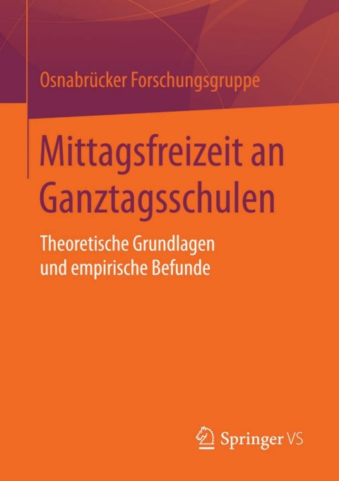 Cover image for book Mittagsfreizeit an Ganztagsschulen