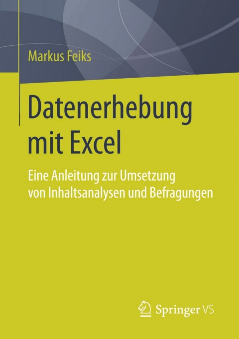 Cover image for book Datenerhebung mit Excel