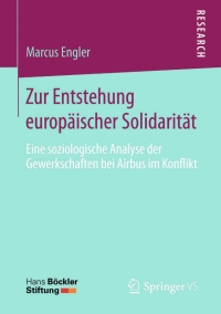 صورة الغلاف: Zur Entstehung europäischer Solidarität 9783658118044