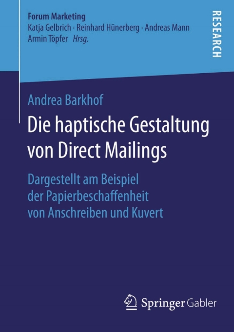 Cover image for book Die haptische Gestaltung von Direct Mailings