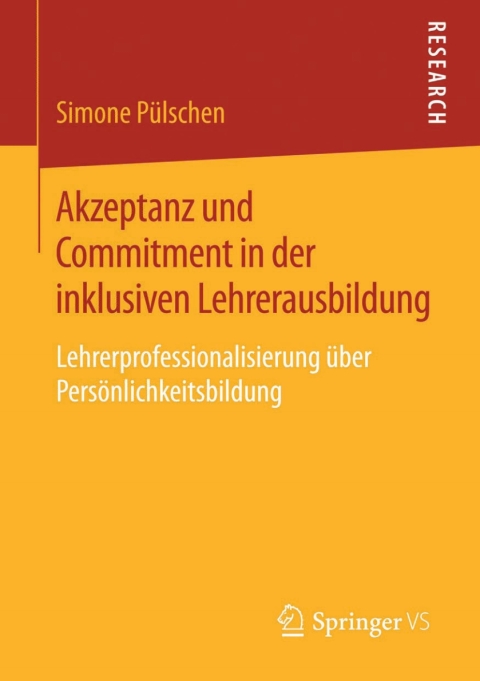 Cover image for book Akzeptanz und Commitment in der inklusiven Lehrerausbildung