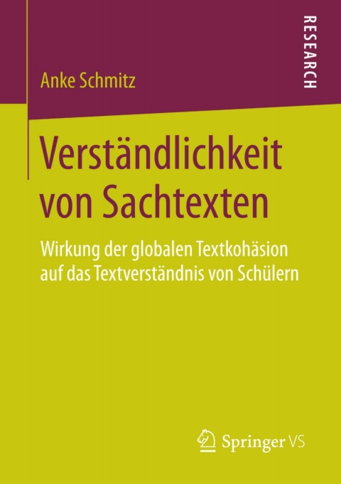 Cover image for book Verständlichkeit von Sachtexten