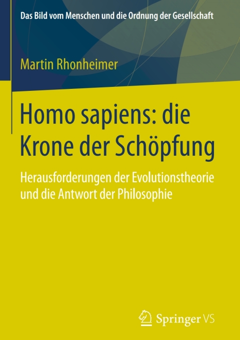 Cover image for book Homo sapiens: die Krone der Schöpfung