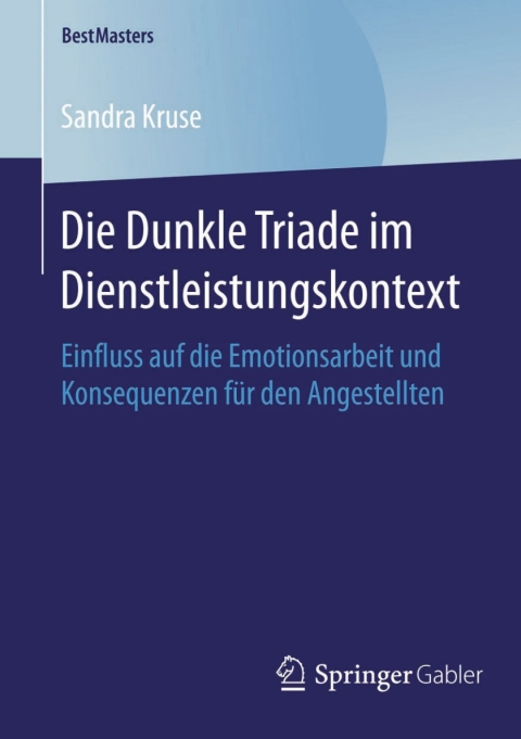 Cover image for book Die Dunkle Triade im Dienstleistungskontext