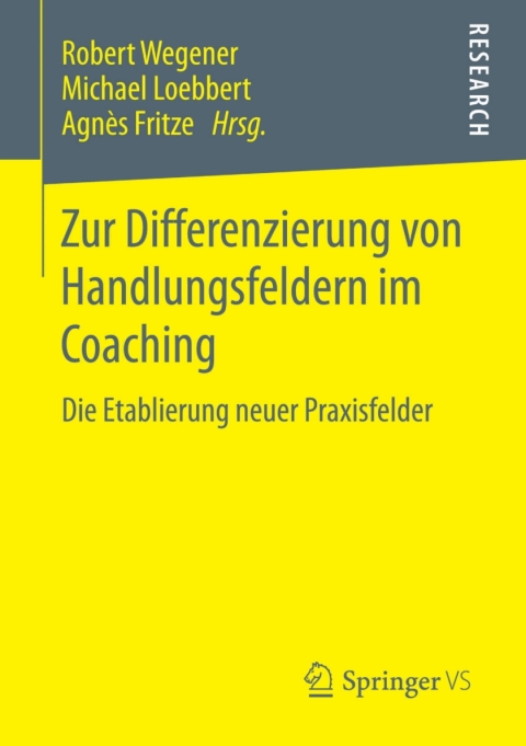 Cover image for book Zur Differenzierung von Handlungsfeldern im Coaching