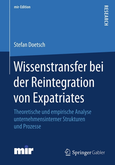 Cover image for book Wissenstransfer bei der Reintegration von Expatriates