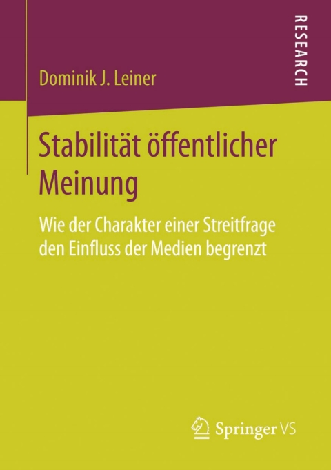 Cover image for book Stabilität öffentlicher Meinung