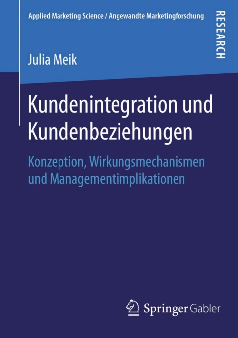 Cover image for book Kundenintegration und Kundenbeziehungen