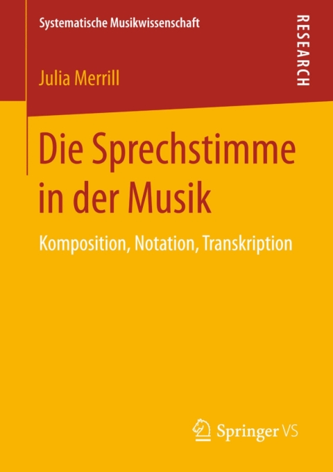 Cover image for book Die Sprechstimme in der Musik