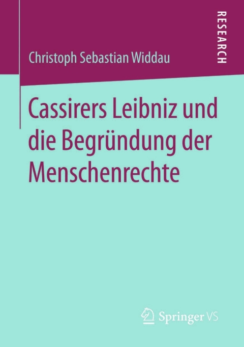 Cover image for book Cassirers Leibniz und die Begründung der Menschenrechte